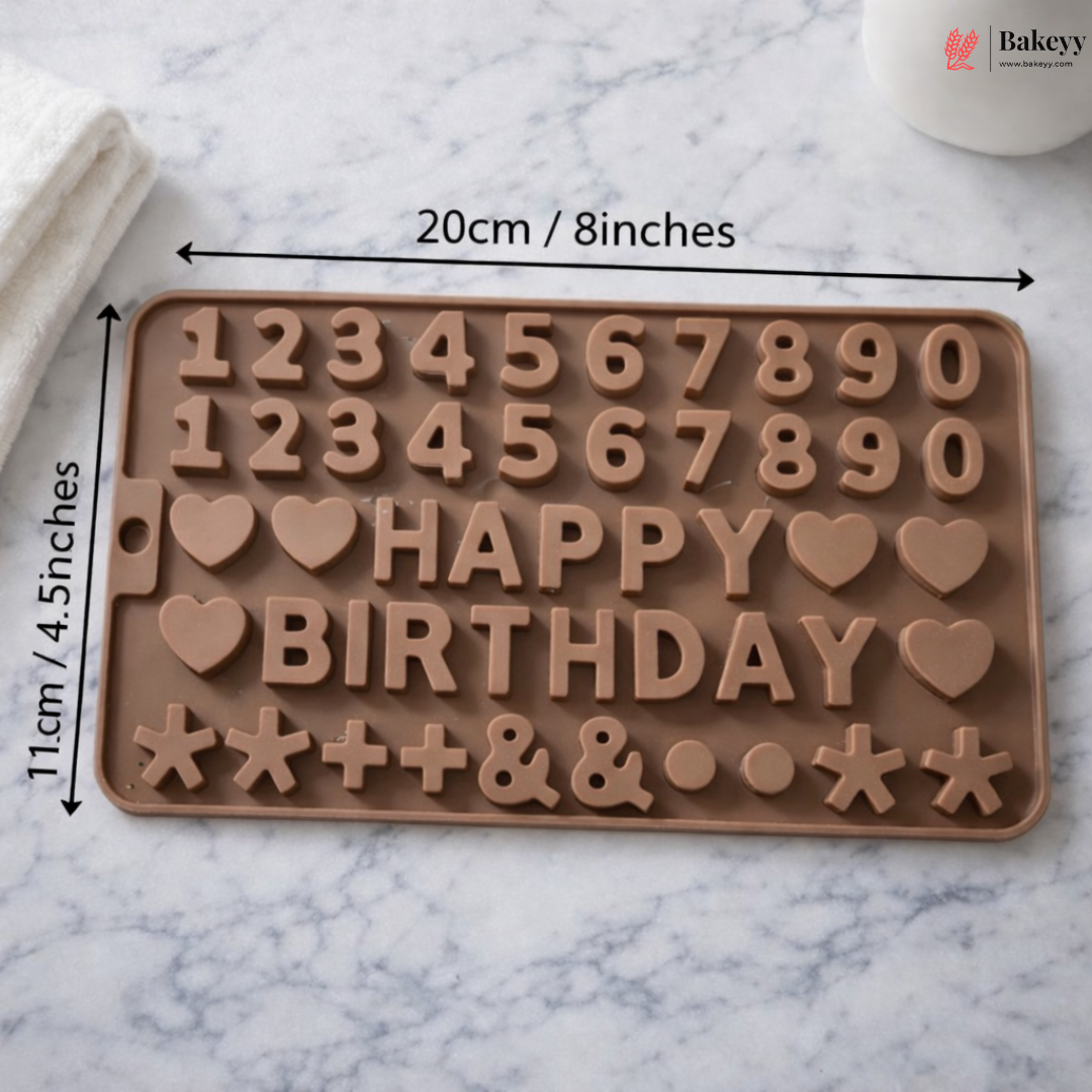 15 Cavity Happy Birthday Letters | Numbers & Symbols for Cake 1