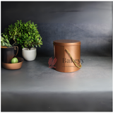 Bronze Round Tin Box with Handle | Corporate Gifting |Wedding Favors| Birthday Parties |Baby Showers | Brown| 1 Piece
