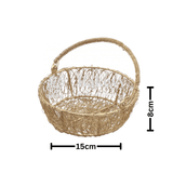 6 Inch | Decorative Gold Metal Hamper Basket For Gifting Round | Small - Bakeyy.com - India - 6 Inch | Decorative Gold Metal Hamper Basket For Gifting Round | Small - Default Title