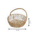 Round Decorative Gold Metal Hamper Basket For Gifting | Return Gifts - Bakeyy.com - India - Round Decorative Gold Metal Hamper Basket For Gifting | Return Gifts - Medium - 8 Inch