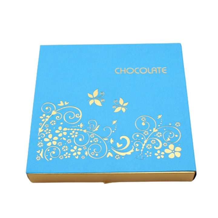16 Cavity Hard Chocolate Box | Sky Blue Colour - Bakeyy.com
