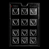 Mould 381, 382, 383 | “I”, Heart & “U” Letter Design | Alphabet & Heart Chocolate Mould | Pack of 1