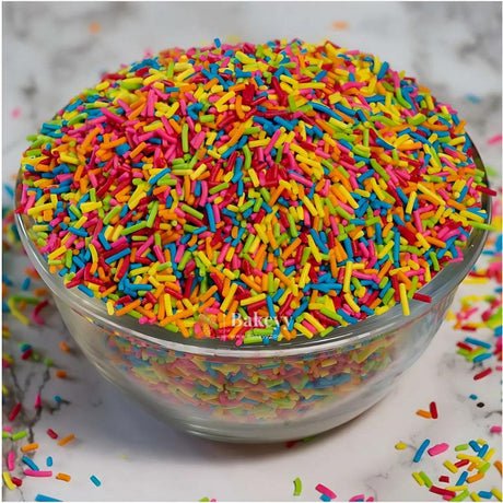 Rainbow Vermicelli Sprinklers| 500gm - Bakeyy.com - India - Rainbow Vermicelli Sprinklers| 500gm - Default Title