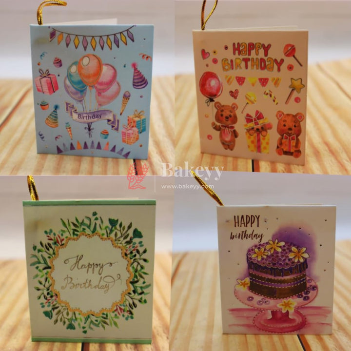 Happy Birthday Tags | Eco-Friendly | Tags with Golden Thread - Bakeyy.com