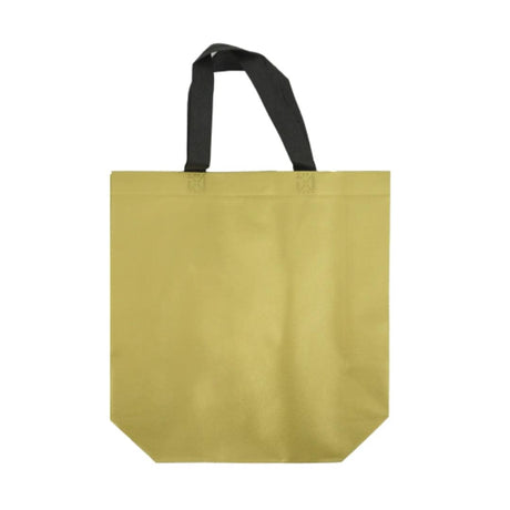 PVC Lamination Bags, Golden Bag with Black Handles, Non Woven Design, 4 sizes available - Bakeyy.com - India - PVC Lamination Bags, Golden Bag with Black Handles, Non Woven Design, 4 sizes available - Small( 8"x10") / Pack of 25