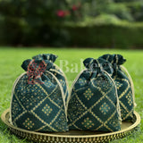 Bandhini Print Potli Bags | Perfect for Festive Gifting | Pack of 10