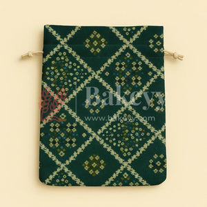 Bandhini Print Potli Bags | Perfect for Festive Gifting | Pack of 10 - Bakeyy.com - India - Bandhini Print Potli Bags | Perfect for Festive Gifting | Pack of 10 - Yellow / 10x14 cm 150.00