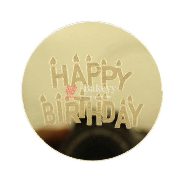 Coin Happy Birthday Topper | Gold Colour | Pack Of 5 - Bakeyy.com