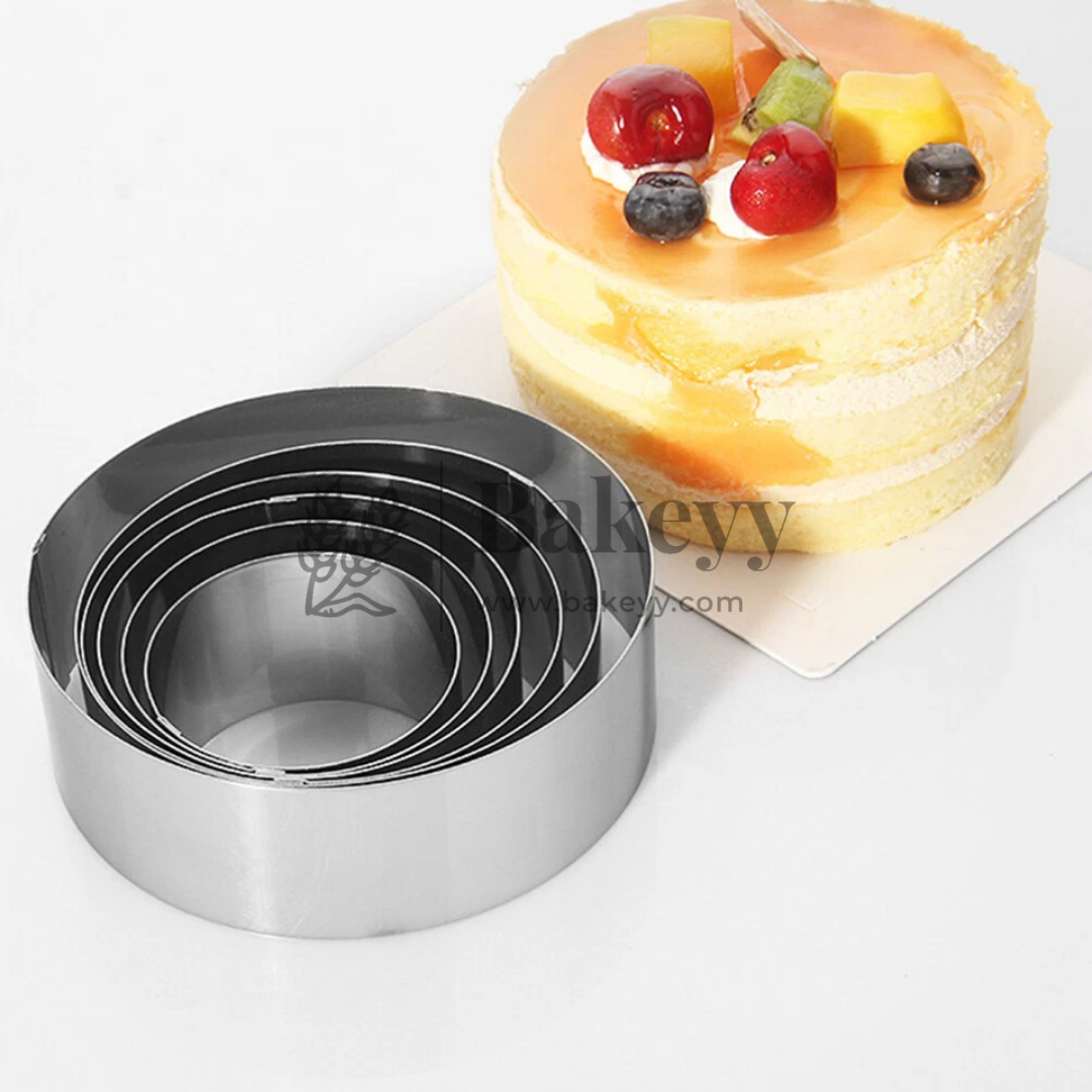 Stainless Steel Round Cake Cutter | Cutting Ring | 1 Piece