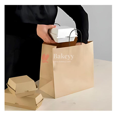 10inch Paper Cake Bag | Sweets, Chocolate, Snacks - Bakeyy.com - India - 10inch Paper Cake Bag | Sweets, Chocolate, Snacks - Pack of 50 / 10" Cake Bag