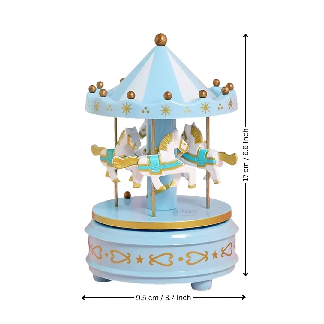 Pink Musical Carousel | Rotating Horse Toy Showpiece for Kids & Decor - Bakeyy.com - India - Pink Musical Carousel | Rotating Horse Toy Showpiece for Kids & Decor - Pink 300.00