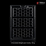 Mould 566 | 3 Cavity Honeycomb Chocolate Bar Mould for Handmade Chocolate Bars | Pack of 1