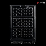 Mould 566 | 3 Cavity Honeycomb Chocolate Bar Mould for Handmade Chocolate Bars | Pack of 1