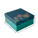 Pastel Green Floral Printed Rigid Hamper Box | 1 Piece