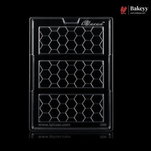 Mould-566 | 3 Cavity Honeycomb Chocolate Bar Mould for Handmade Chocolate Bars | Pack of 1
