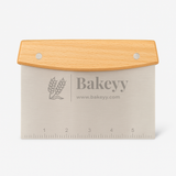 Wooden Handle Stainless Steel Dough Scraper | 1 Piece