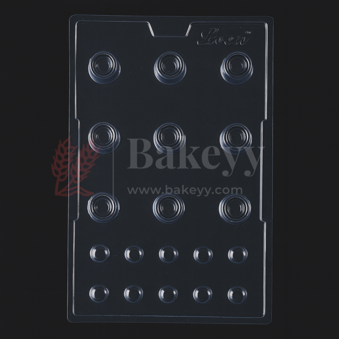 Mould 133 | Round Ring & Dome Chocolate Cacao Mould | Baking Accessories | Plastic Chocolate Mould | Party Favor Mould | Pack of 1