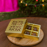 4 Cavity Gold Chocolate Box | Gift Box | Multipurpose Box | Pack of 50