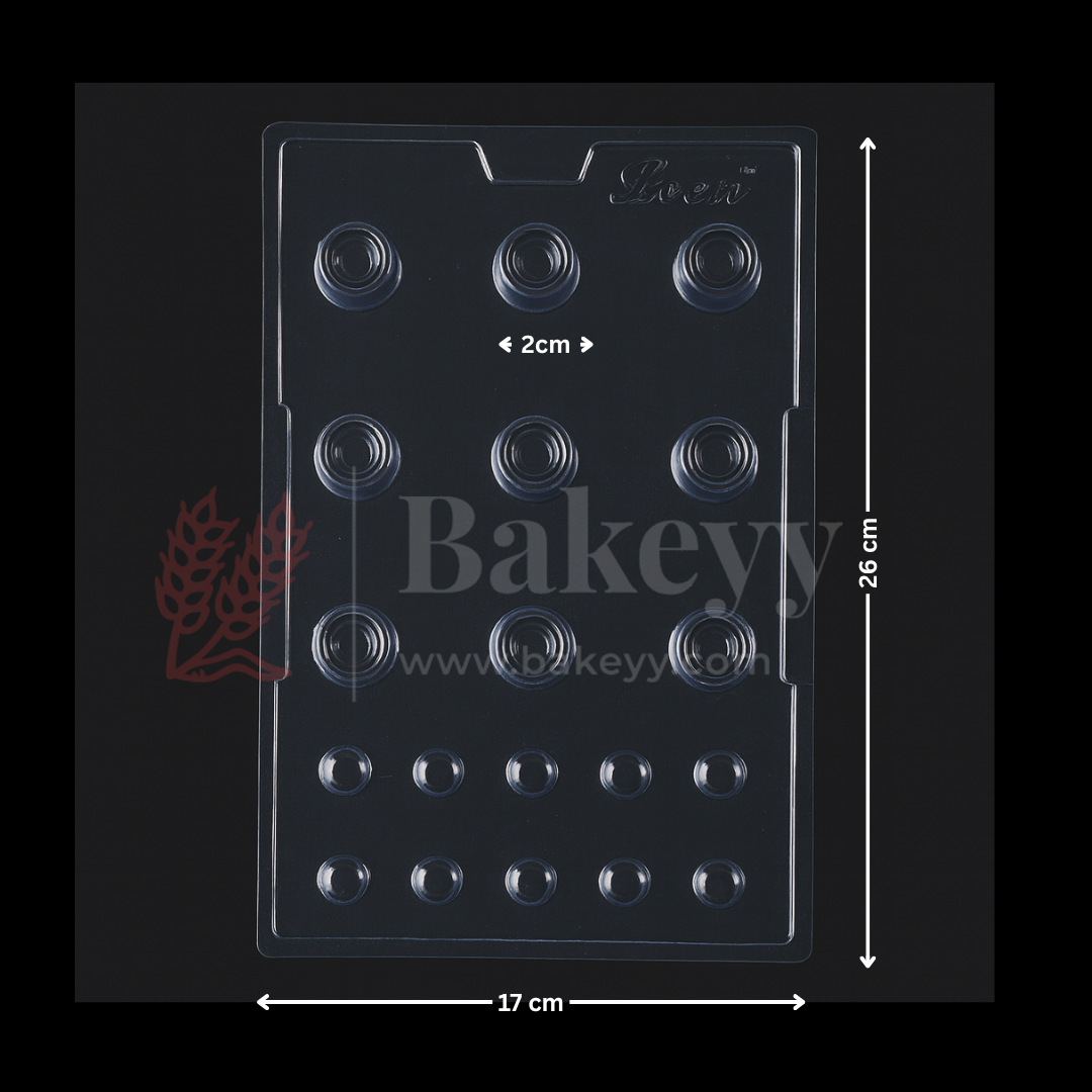 Mould 133 | Round Ring & Dome Chocolate Cacao Mould | Baking Accessories | Plastic Chocolate Mould | Party Favor Mould | Pack of 1