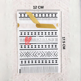 17.5x12 Cm | Boho Print Plastic Stand Up Treat Favor Bags Gift Wrapper Bags for Candy Cookie Chocolate | Pack of 50
