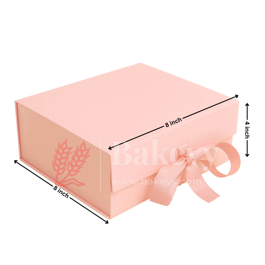 8x8x4 Inch | Light Pink Collapsible Hamper Box| 1 Piece