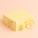 8x8x4 Inch | Light Yellow Collapsible Hamper Box | 1 Piece