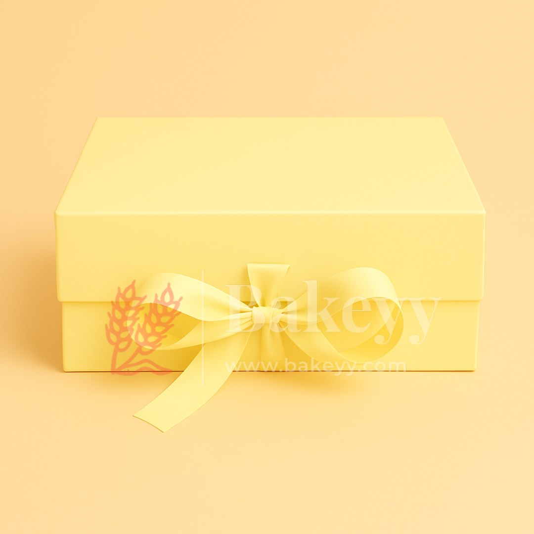 8x8x4 Inch | Light Yellow Collapsible Hamper Box | 1 Piece