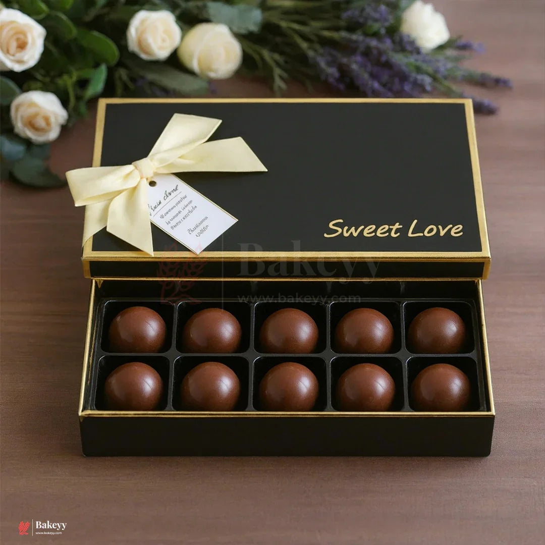 18 Cavity Hard Chocolate Box | Black Colour