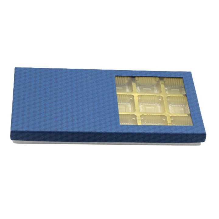 18 Cavity Hard Chocolate Box | Blue Colour - Bakeyy.com