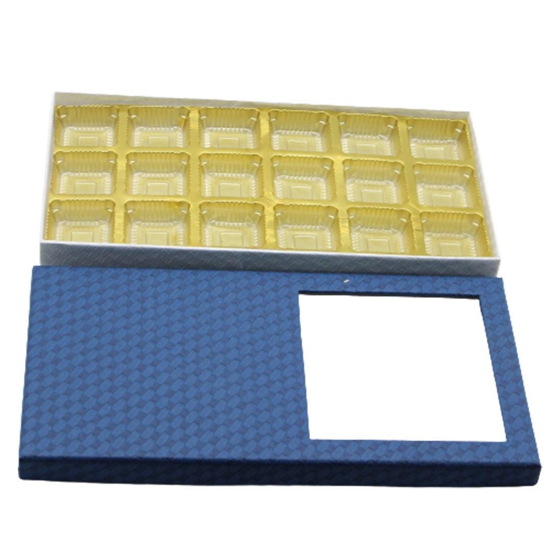 18 Cavity Hard Chocolate Box | Blue Colour - Bakeyy.com - India - 18 Cavity Hard Chocolate Box | Blue Colour - Default Title