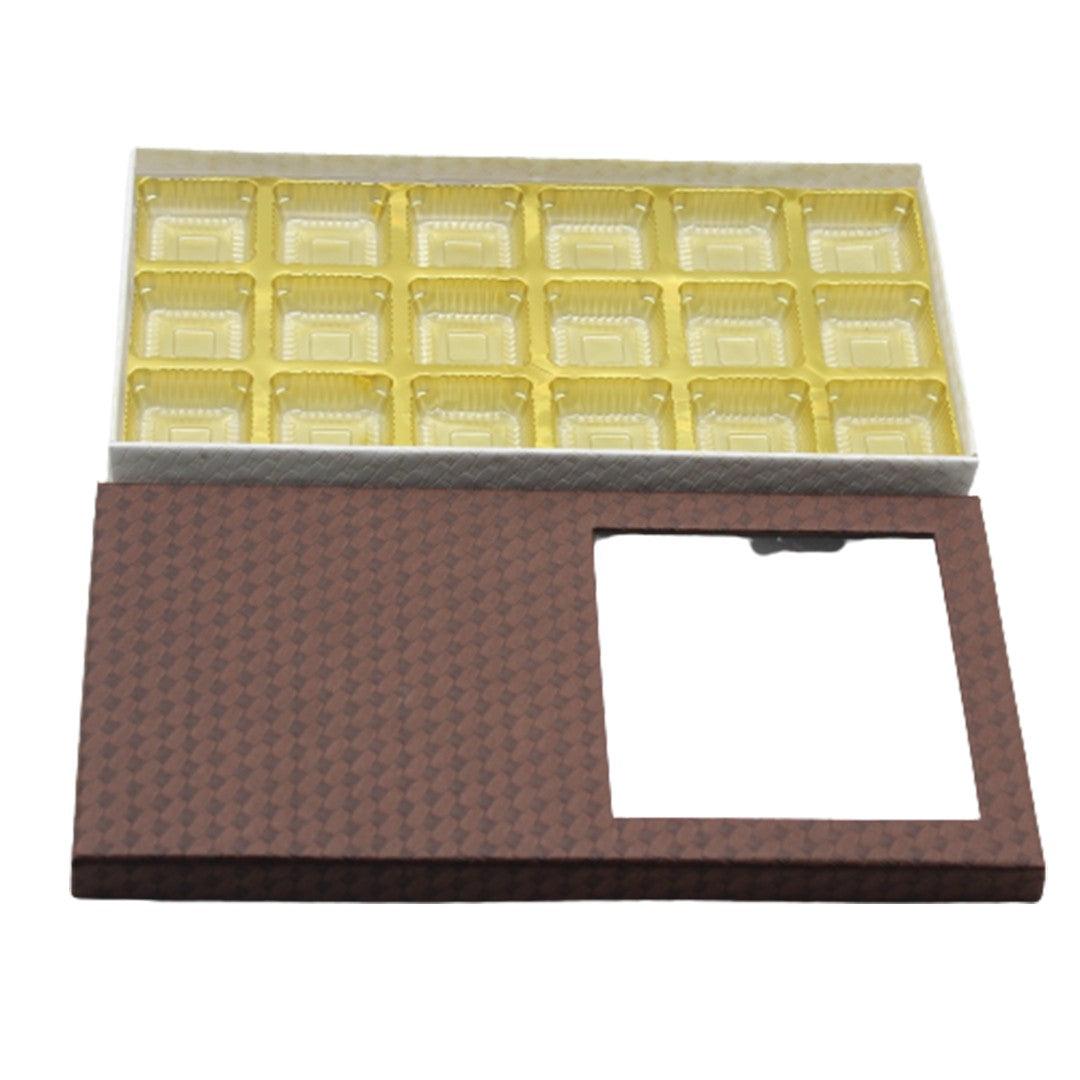 18 Cavity Hard Chocolate Box | Brown Colour - Bakeyy.com - India - 18 Cavity Hard Chocolate Box | Brown Colour - Default Title