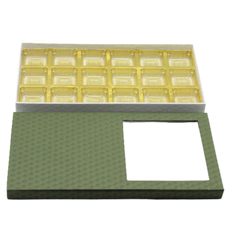 18 Cavity Hard Chocolate Box | Green Colour - Bakeyy.com - India - 18 Cavity Hard Chocolate Box | Green Colour - Default Title