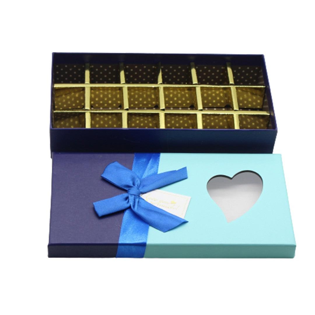 18 Cavity Hard Chocolate Box | Navy Blue &amp; Sky Blue | Dual Tone - Bakeyy.com - India - 18 Cavity Hard Chocolate Box | Navy Blue &amp; Sky Blue | Dual Tone - Default Title