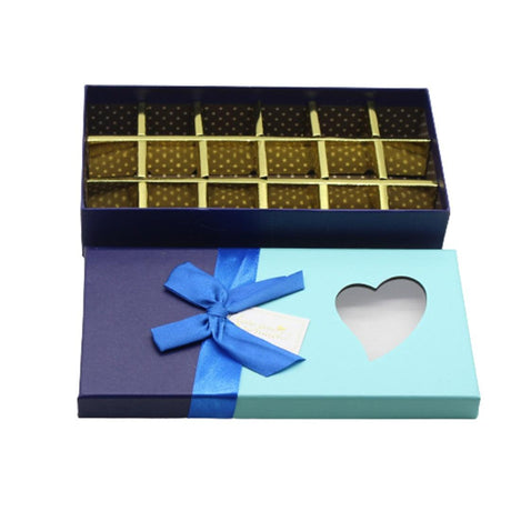 18 Cavity Hard Chocolate Box | Navy Blue &amp; Sky Blue | Dual Tone - Bakeyy.com - India - 18 Cavity Hard Chocolate Box | Navy Blue &amp; Sky Blue | Dual Tone - Default Title