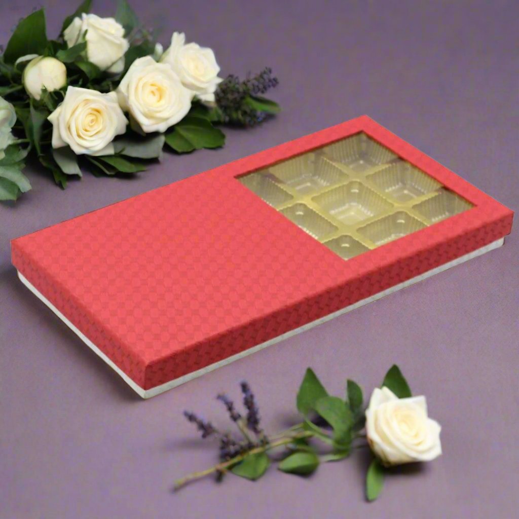 18 Cavity Hard Chocolate Box | Red Colour - Bakeyy.com - India - 18 Cavity Hard Chocolate Box | Red Colour - Default Title