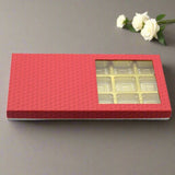 18 Cavity Hard Chocolate Box | Red Colour - Bakeyy.com - India - 18 Cavity Hard Chocolate Box | Red Colour - Default Title