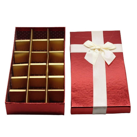18 Cavity Hard Chocolate Box | Red Colour - Bakeyy.com - India - 18 Cavity Hard Chocolate Box | Red Colour - Default Title