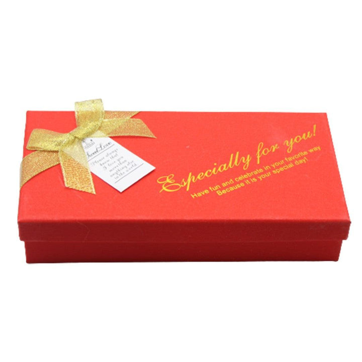 18 Cavity Hard Chocolate Box | Red Glitter - Bakeyy.com