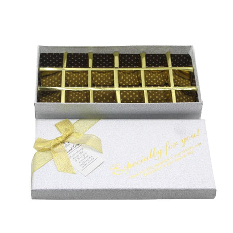 18 Cavity Hard Chocolate Box | Silver Glitter | (Clearance Item) - Bakeyy.com - India - 18 Cavity Hard Chocolate Box | Silver Glitter | (Clearance Item) - Default Title