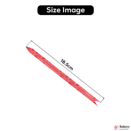 Premium Dark Red Pull Up Ribbon for Gift Wrapping – Glossy Finish with Golden Edge (Pack of 10) - Bakeyy.com - India - Premium Dark Red Pull Up Ribbon for Gift Wrapping – Glossy Finish with Golden Edge (Pack of 10) - 18.5cm