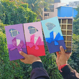 18 Cavity Premium Rigid Chocolate Box with Heart Window & Ribbon | Luxury Chocolate Packing Gift Box | Multiple Colors | Pack of 1