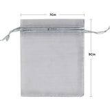 7x9Cm |Grey Organza Potli Bags | Pack of 99