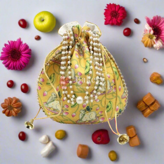 20x20 CM Fancy Potli Bag Return Gifts For Ladies MultiColour - Bakeyy.com - India - 20x20 CM Fancy Potli Bag Return Gifts For Ladies MultiColour - Default Title