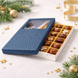 18 Cavity Rigid Chocolate Box | Box with Golden 18 Cavity Tray | Multiple Color Options | Pack of 1