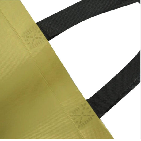 PVC Lamination Bags, Golden Bag with Black Handles, Non Woven Design, 4 sizes available - Bakeyy.com - India - PVC Lamination Bags, Golden Bag with Black Handles, Non Woven Design, 4 sizes available - Small( 8"x10") / Pack of 25