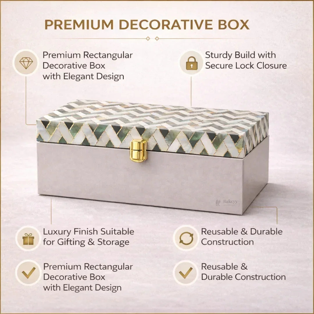 Premium Rectangular Hamper Box | Luxury Storage Box | Premium Gift & Storage | Pack of 1 - Bakeyy.com - India - Premium Rectangular Hamper Box | Luxury Storage Box | Premium Gift & Storage | Pack of 1 - Default Title 400.00
