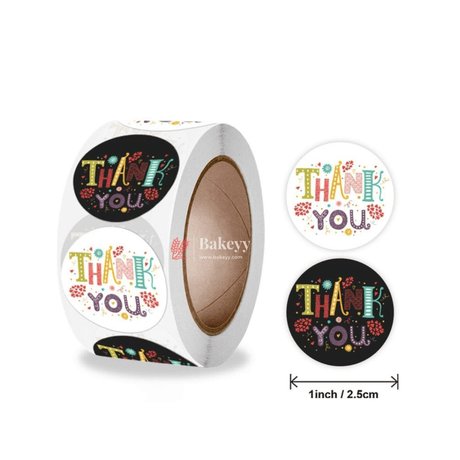 Premium Thank You Stickers - Roll | Mixed Design | Round Thank You Adhesive Sticker for Small Business, Wedding Supplies, Packing Stickers, Gift Wrap - Bakeyy.com - India - Premium Thank You Stickers - Roll | Mixed Design | Round Thank You Adhesive Sticker for Small Business, Wedding Supplies, Packing Stickers, Gift Wrap - Default Title