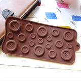 19 cavity | Button Design Silicone Chocolate Mould | Pack of 1