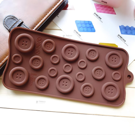 19 cavity | Button Design Silicone Chocolate Mould | Pack of 1