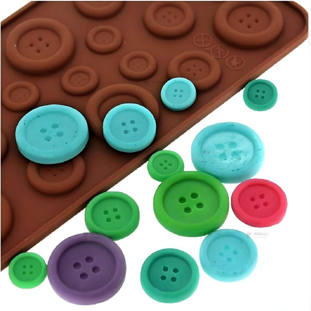 19 cavity | Button Design Silicone Chocolate Mould | Pack of 1